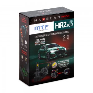 Светодиодные лампы MTF Light, серия MaxBeam Mini, HIR2(9012), 12V, 45W, 4500lm, 6000K, кулер, к-кт.