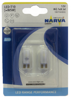 Светодиоды 12V  T10 Range Performance LED white 6000K бл.2 шт. (180744000) NARVA