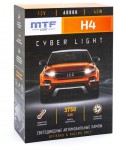 Светодиодные автолампы MTF Light серия CYBER LIGHT, H4, 12V, 45W, 3750lm, 6000K, кулер, комплект.