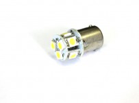 Лампа светодиодная 12v (5w) BA15s (1конт) 8 SMD диодов, белая (габариты, подсветка номера)