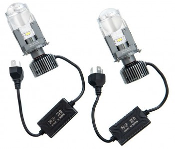 Светодиодные линзы MTF Light серия MiniLENS H4, 12V, 24/36W, 5500K, 4000lm, комплект.