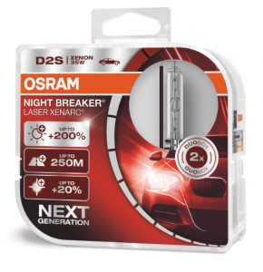 Ксеноновая лампа D2S Ксенарк Night Breaker Laser +200% 35W (2шт.) 66240XNL_HCB Osram